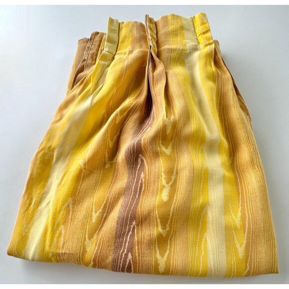 Vintage 60s curtain, orange, brown, yellow abstract bark print, Fiberglass panel - Picture 10 of 10